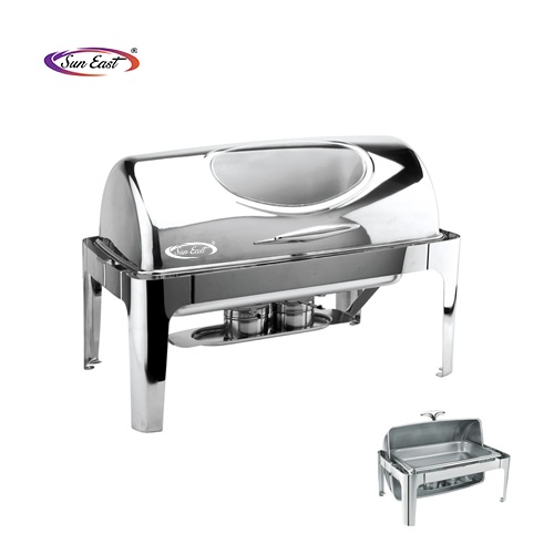 Oblong Roll Top Chafing Dish With Window