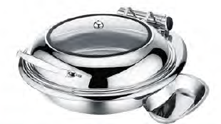 [S018] HYDRAULIC ROUND CHAFING DISH WITH WINDOW (TANPA KAKI)