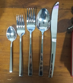 [PB-OM1708 Shining Silver] TABLE FORK (Shining Silver, Bagian bawah berbentuk datar)