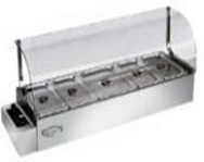 [HBM-100] ELECTRIC BAIN MARIE (Dimention: 1165x370x400mm, Power : 1,5Kw, Volts : 220- 240V/50-60HCapacity : 1/2-4"*1/3-4"*4,Bain marie isessentially a machine for heating nd displaying food. This machine has a feature that will maintain the temperature of the food is maintenaned. Foodwill stay warm at the right temperature. This machine also has a function for displaying food. Usually much needed by catering and fast food restaurants. 240V/50-60Hz)