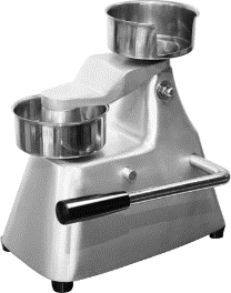 [HPP100- MA] HAMBURGER PATTY MOLDING PRESS (Ø100mm Portioning plate, Dimention:31x23.5x28.5cm CBM: 0.02. Anodized aluminum construction SS304 Meat Pan 500pcs Patty Paper G.W./N.W.: 6.5/5.2kg)