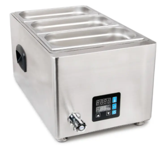 [BM150T] PORTABLE ELECTRIC BAIN MARIE (N.W./G.W.:14/15.5Kgs Power:800W Voltage:220V- 240V~50/60Hz or 115V~60Hz Fit Food Plate Size:GN1/1 3x GN1/3 150mm(H) included Water Bath Depth:165mm Temperature:35-100℃ Timer:0 - 60 hrs (division 1 min) *Digital Controller)
