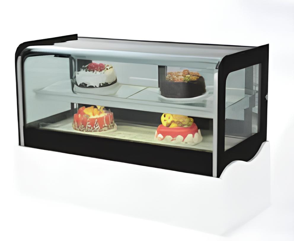 Portable - Square Cake Display Cabinet (Upper Arc)-White Marble (UAWM900)
